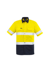 Mens Rugged Cooling Hi Vis Taped Short Sleeve Shirt-ZW835-syzmik